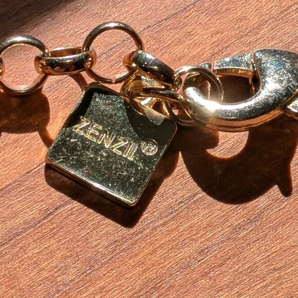 vintage brass tube necklace - Picture 3 of 3